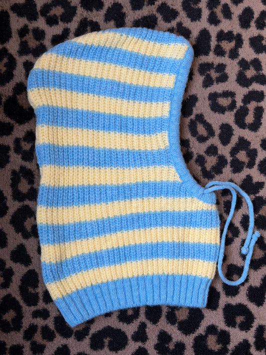 Cagoule hoodiecol streep blue-yellow