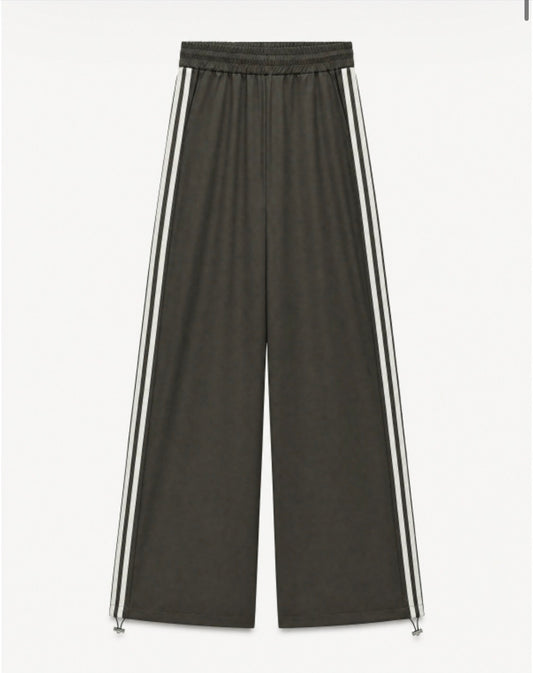 Retro trainingsbroek khaki groen