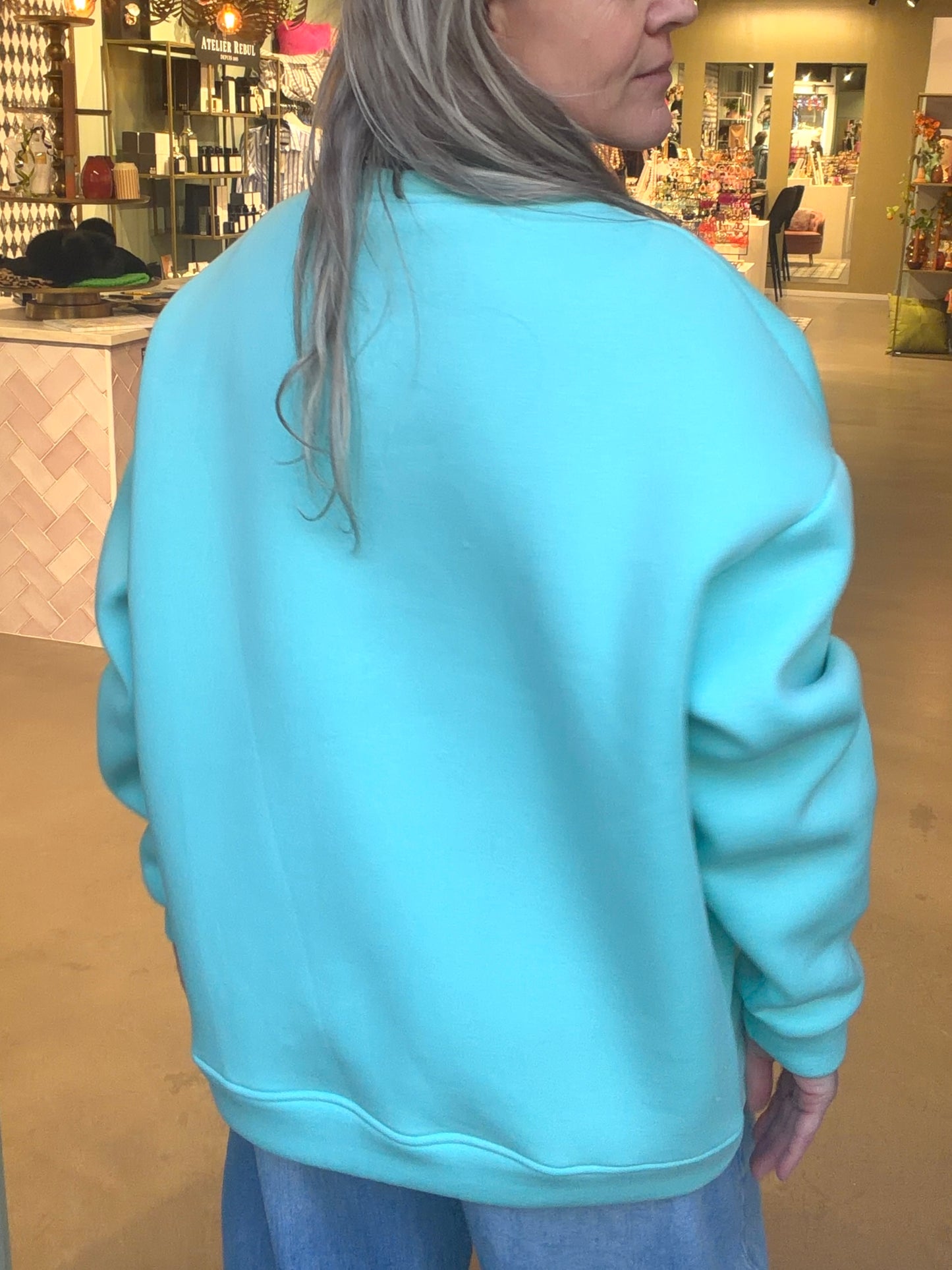 Iconic sweater aqua