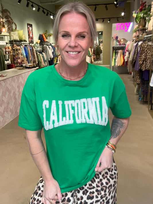 T-shirt California groen