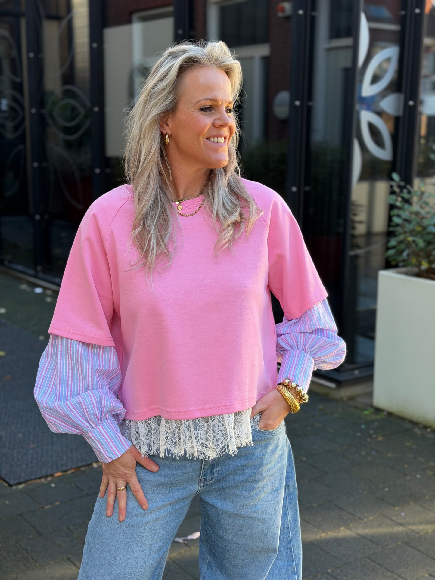 Blouse sweater pink