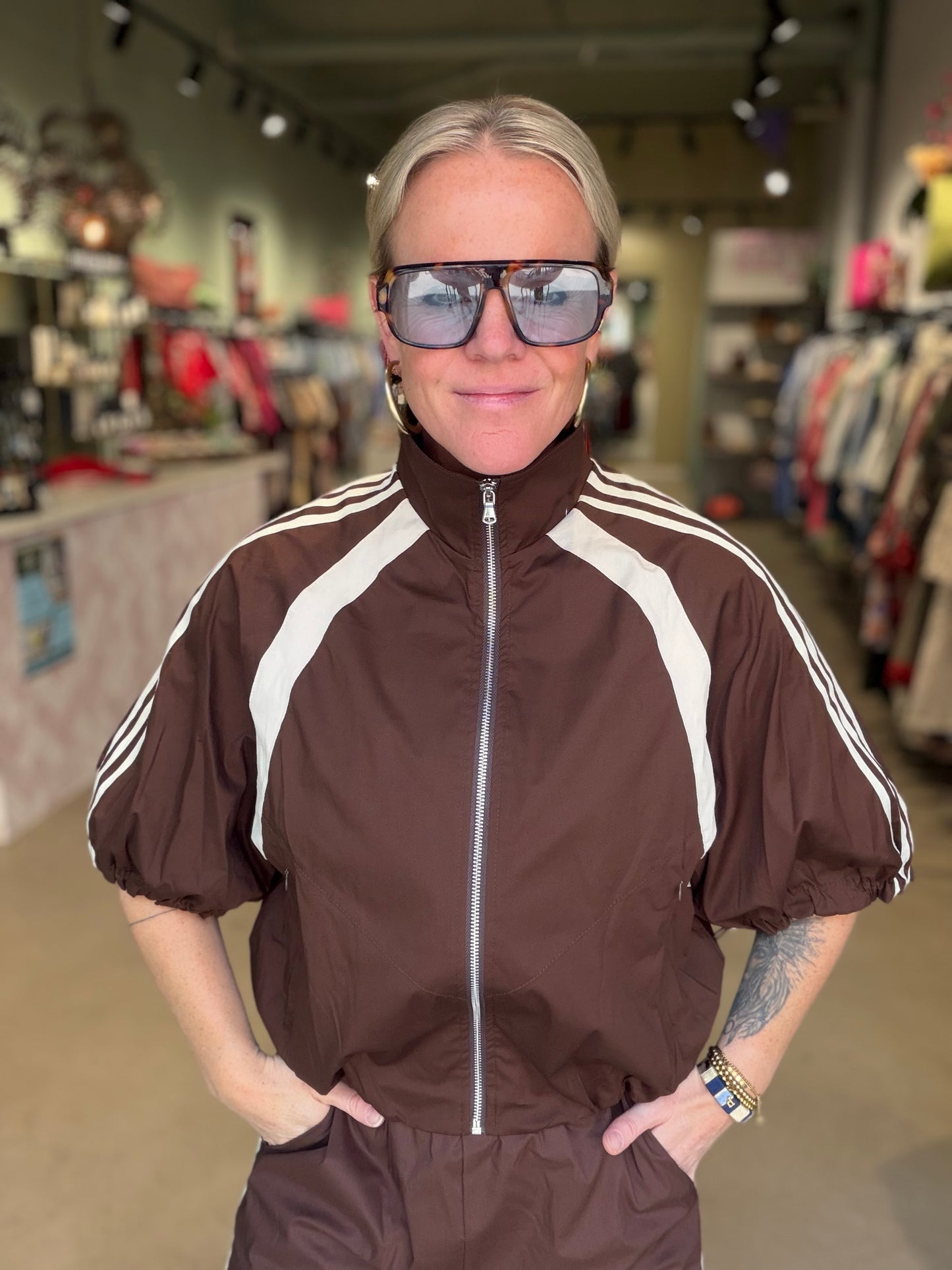 Retro sportjacket bruin