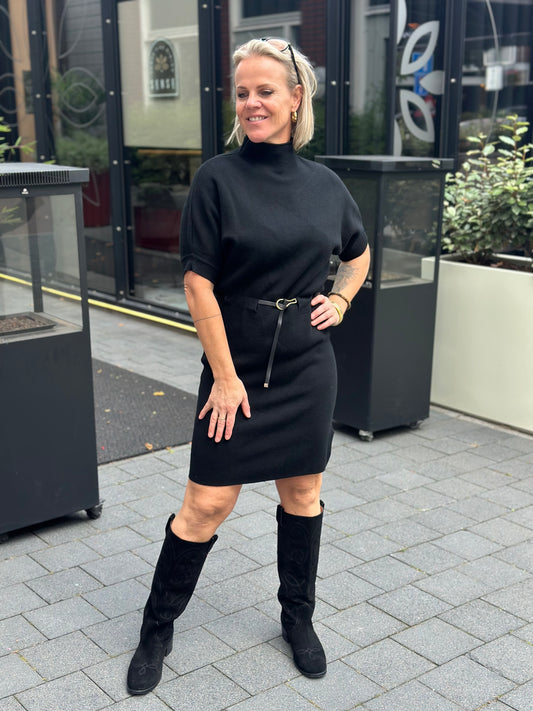 Knitted Dress Violet zwart