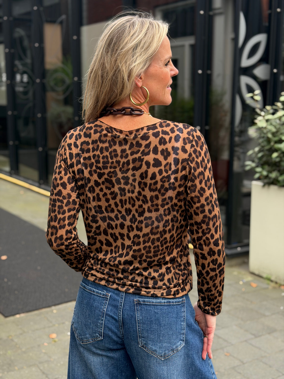 Leopard longsleeve brown