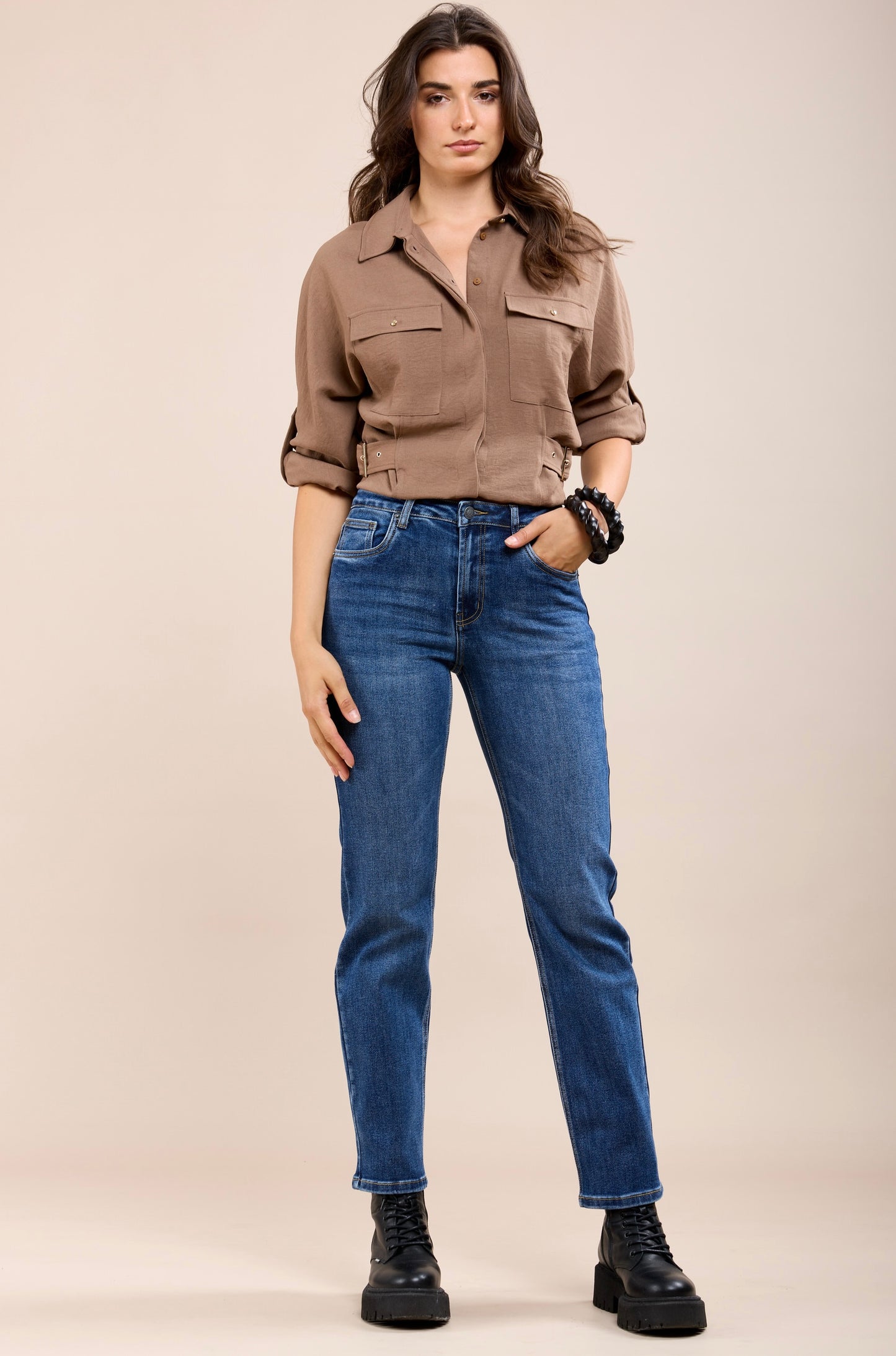 Toxik straight fit jeans 89 donker blauw