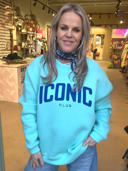 Iconic sweater aqua
