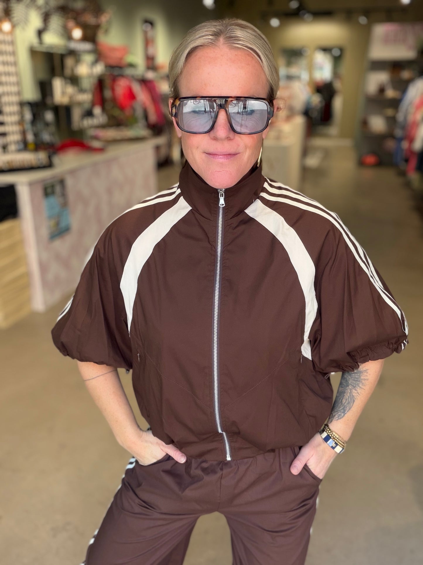 Retro sportjacket bruin