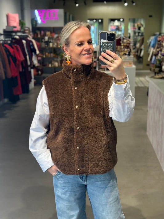 Teddy bodywarmer bruin
