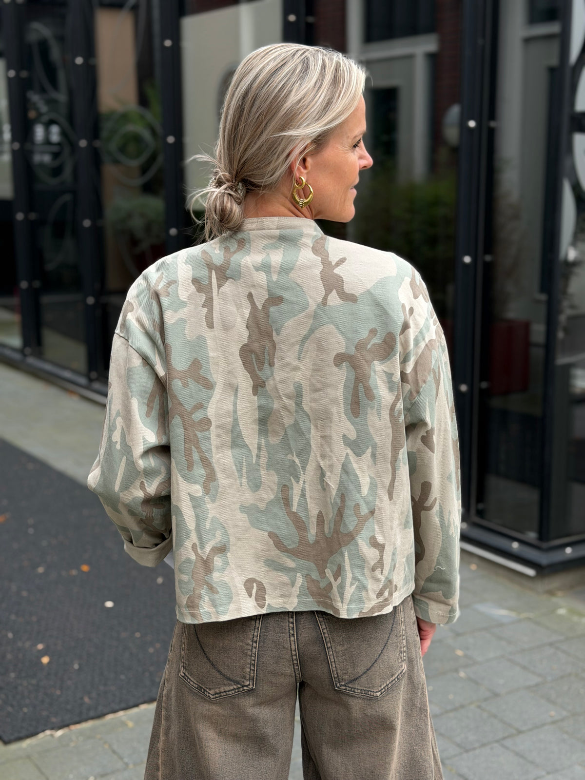 Camouflage militair jacket beige
