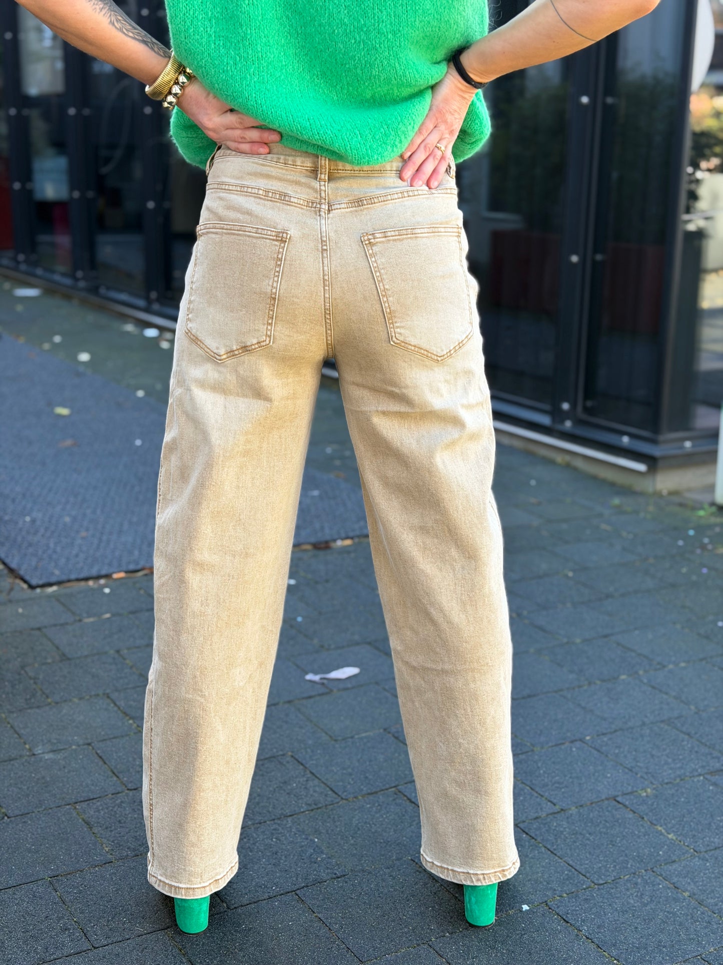 Barrel Jeans washed camel