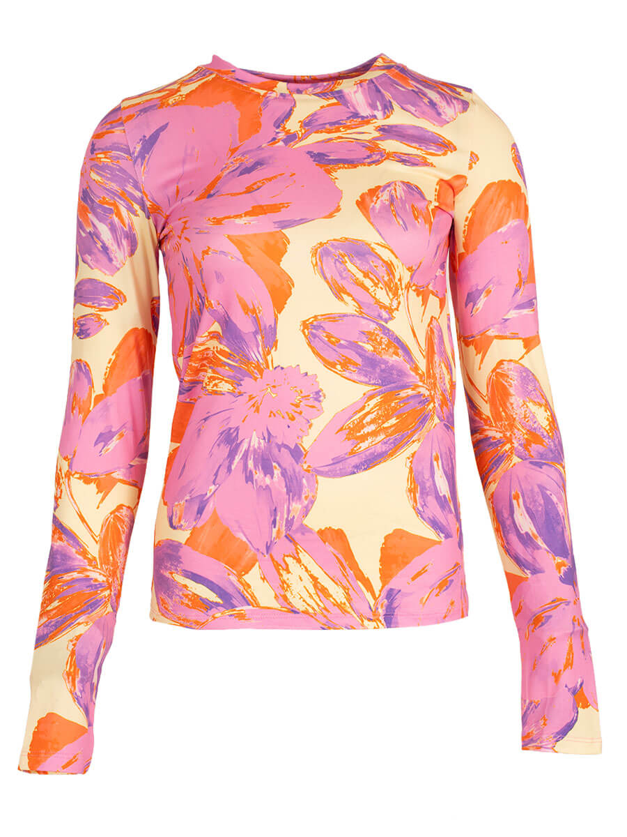 Longsleeve flower coral