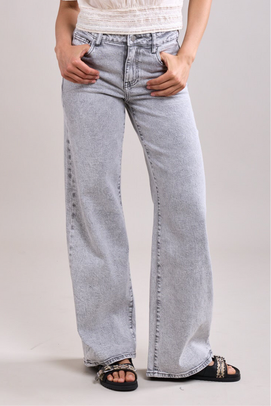 Toxik wide leg jeans 85 licht grijs