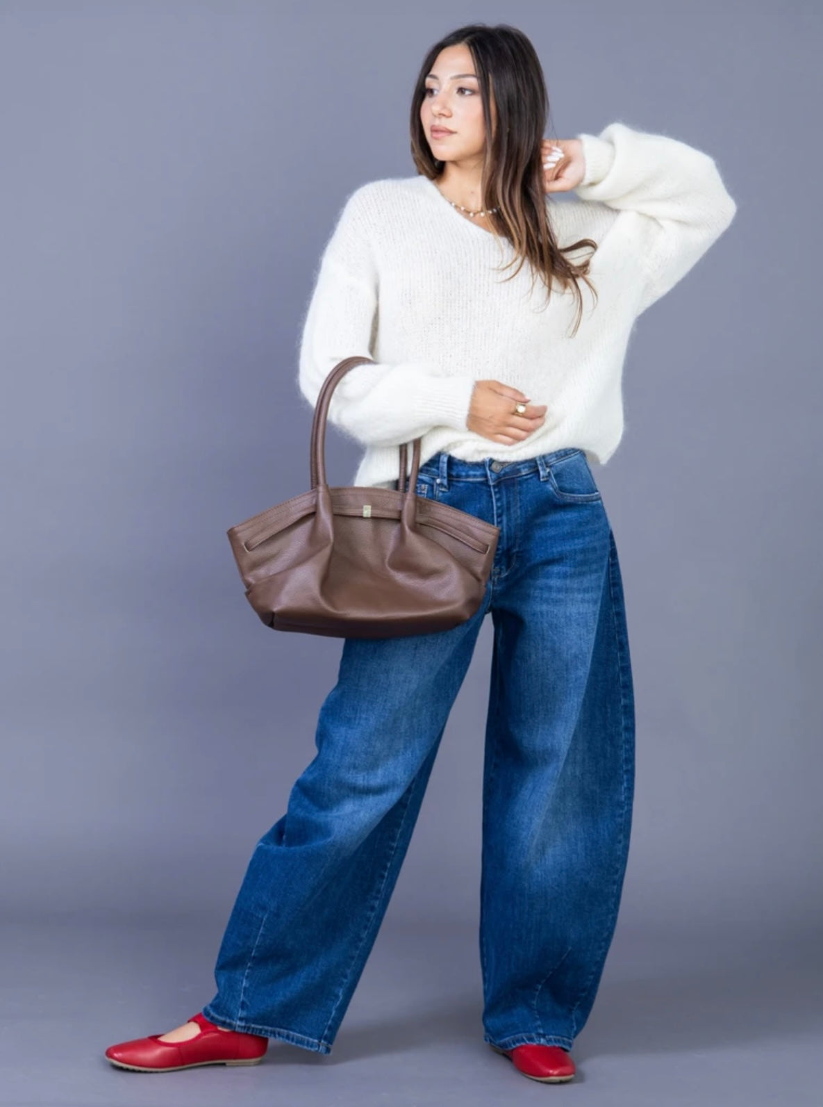 Ana & Lucy Barrel Loose Jeans dark blue