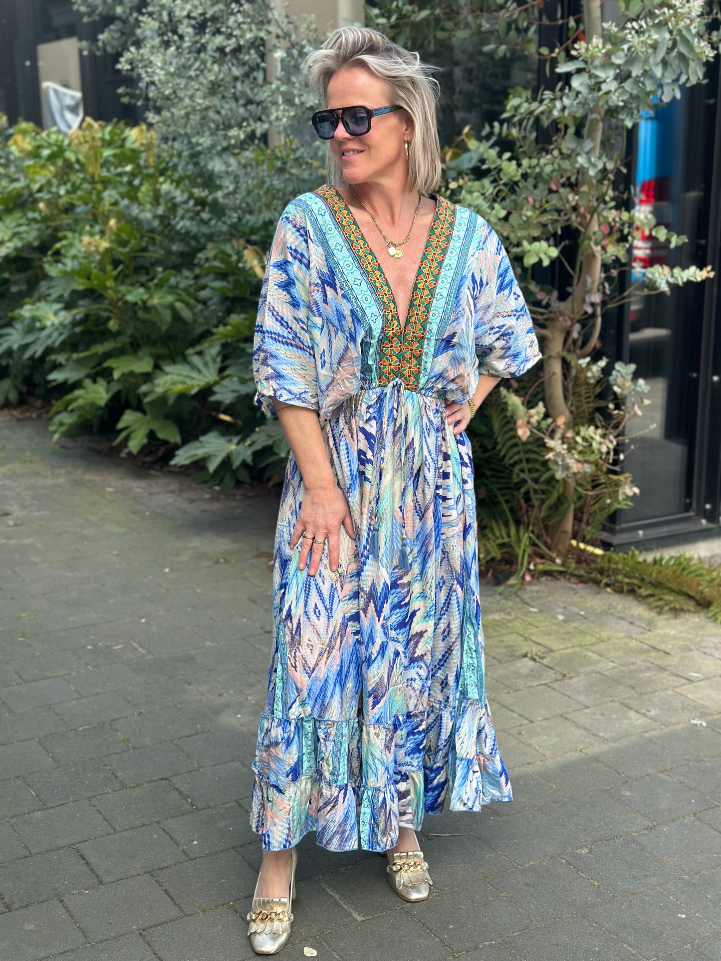 Ibiza Dress Aqua/blauw (grote cupmaat)