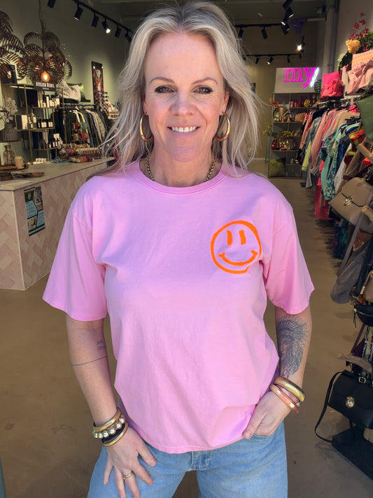 T-shirt Smiley pink