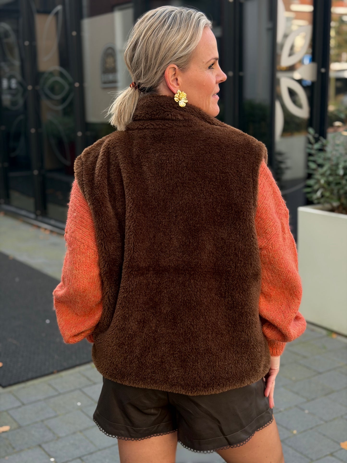 Teddy bodywarmer bruin