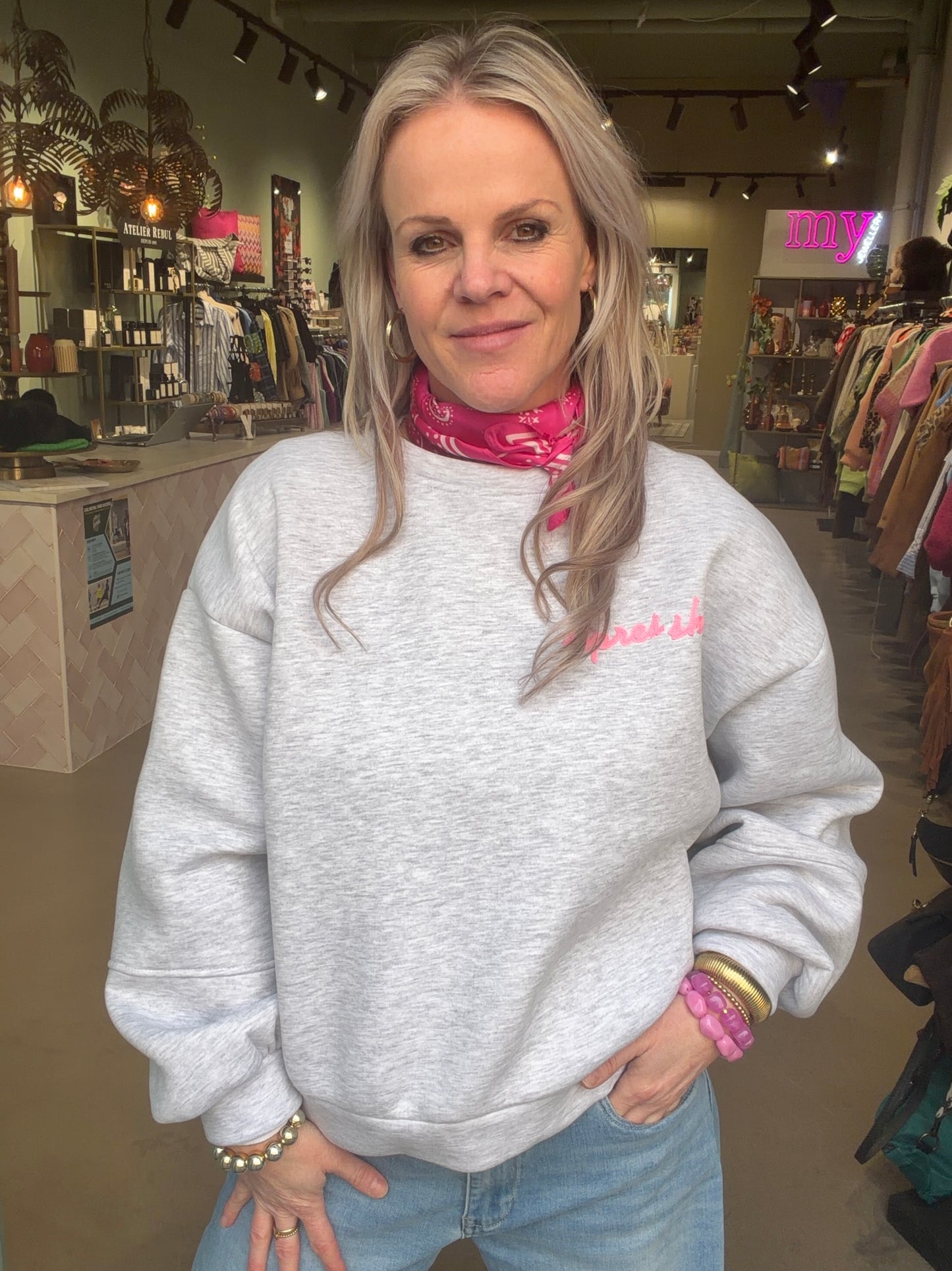 Apres ski sweater grijs