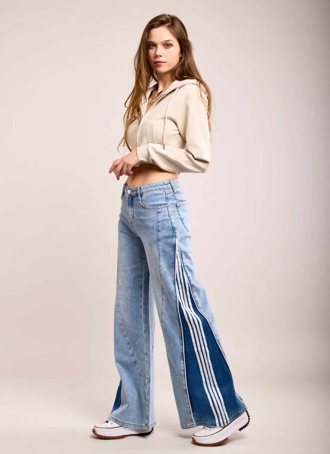 Toxik wide leg 4stripe jeans