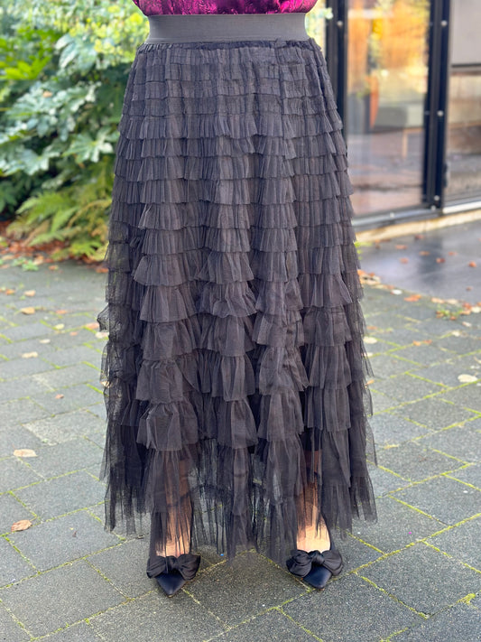 tulle rok zwart