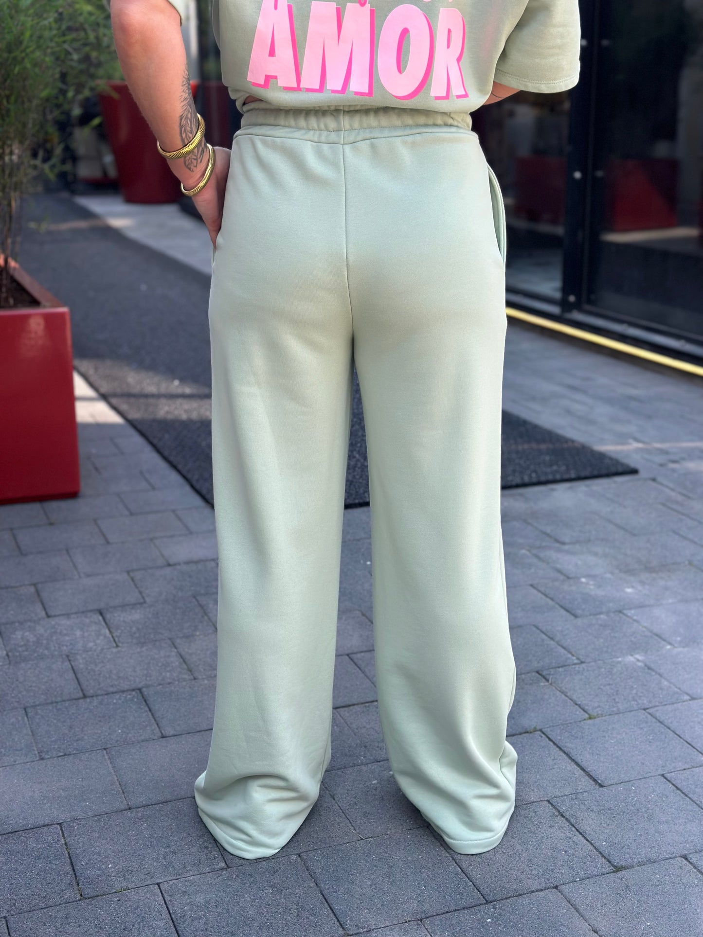 Sweater broek mint