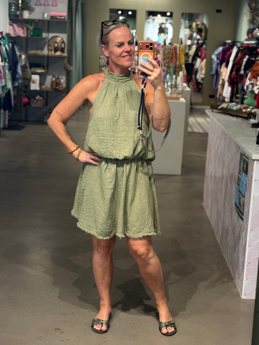 Cotton LOLA dress khaki