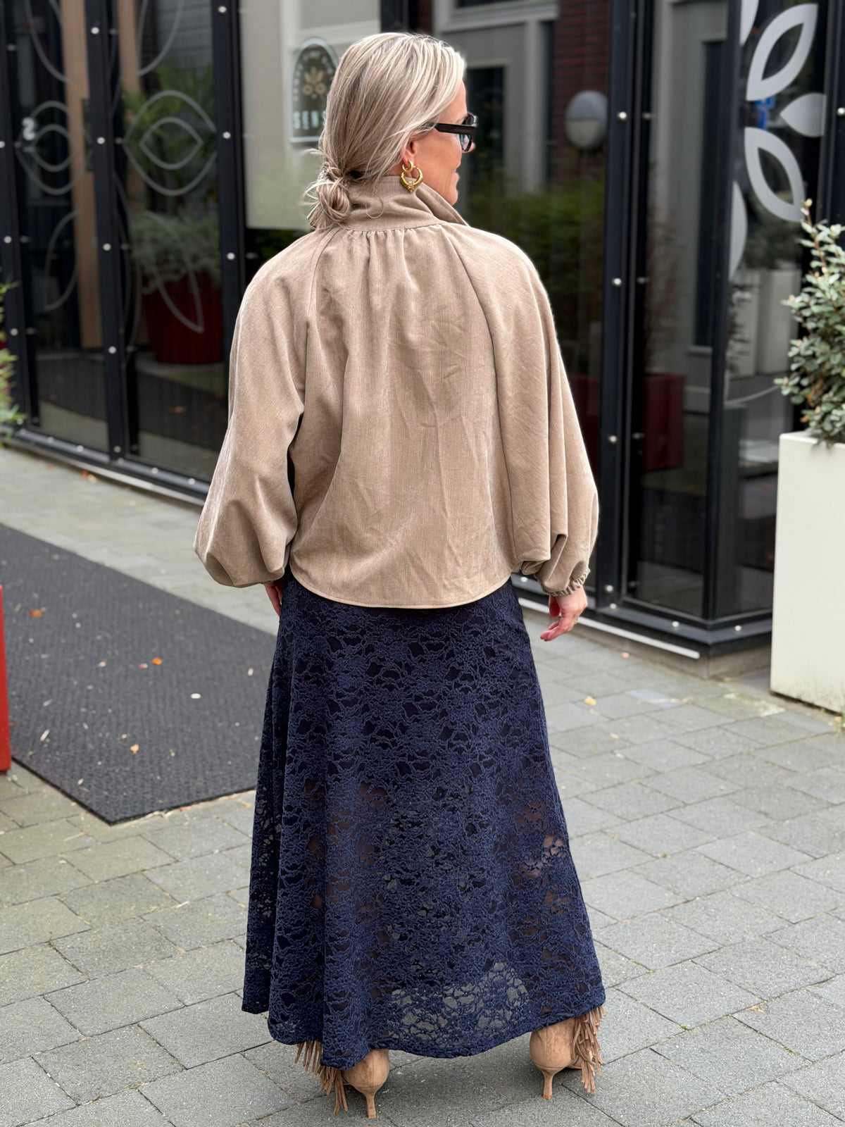 Velvet jacket beige