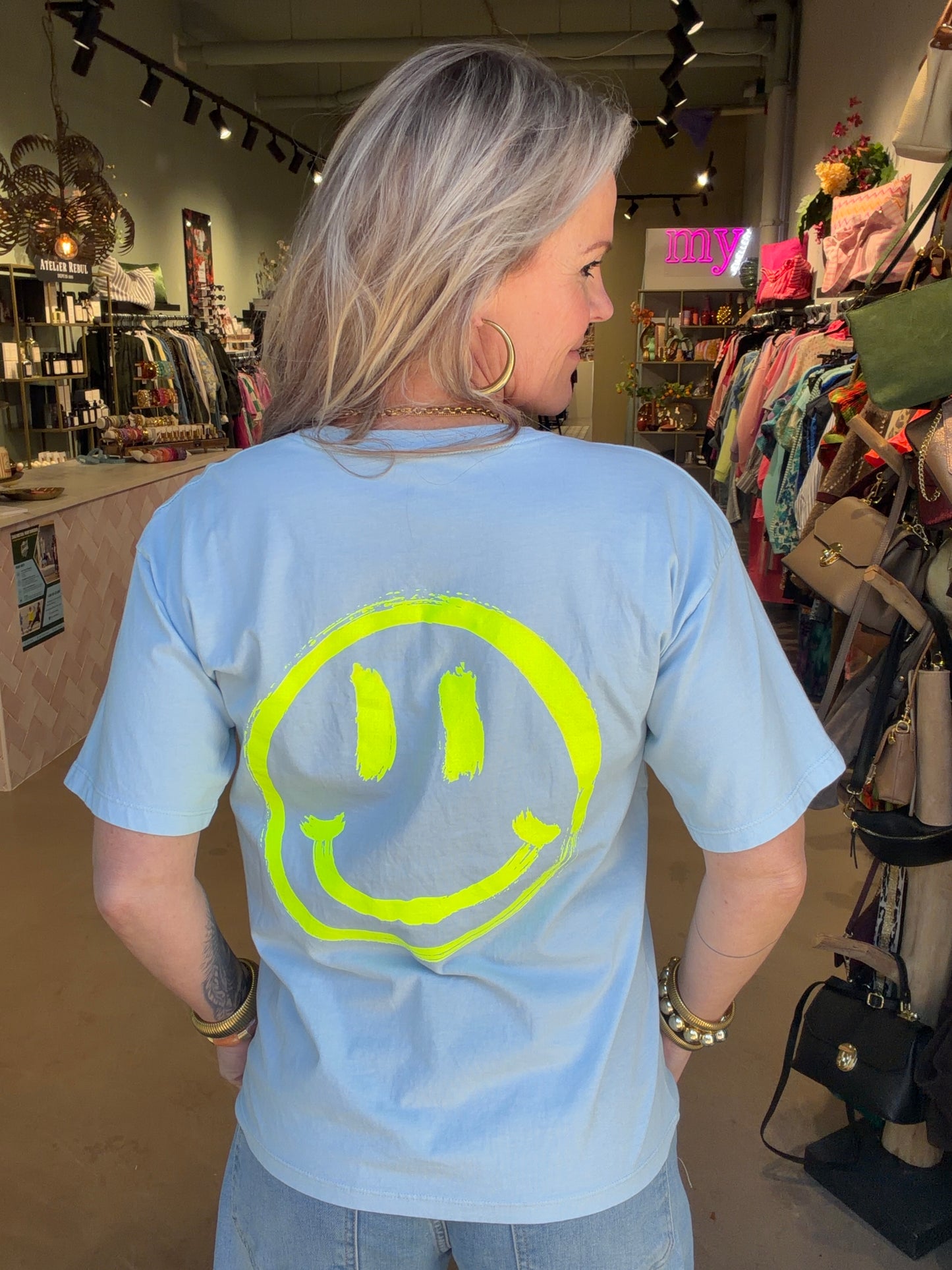T-shirt Smiley blue