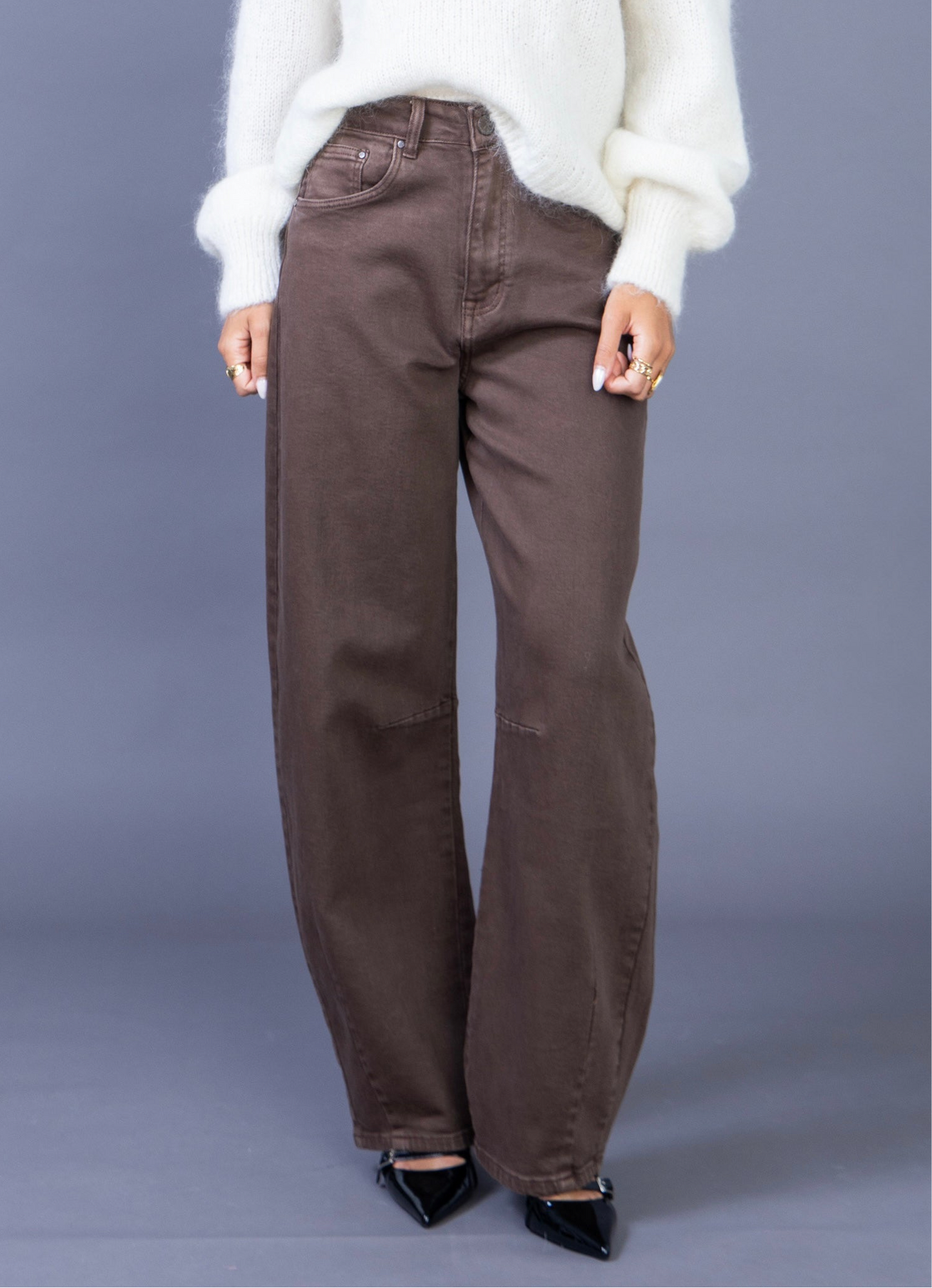 Ana & Lucy - Barrel Jeans bruin