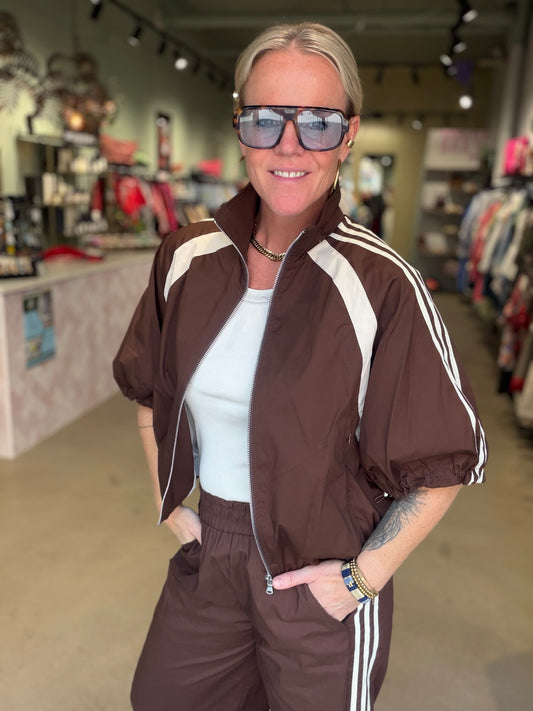 Retro sportjacket bruin