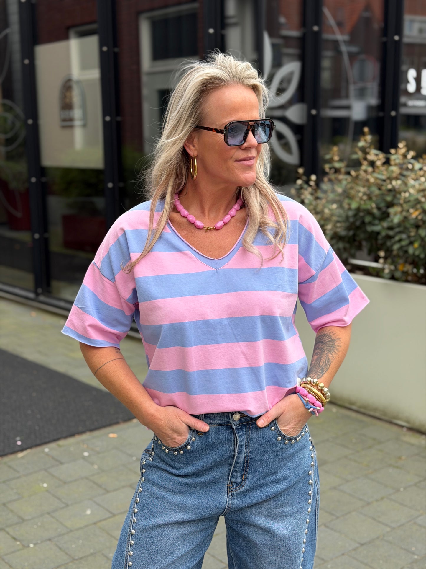 Sweat shirt Cis Pink/blue