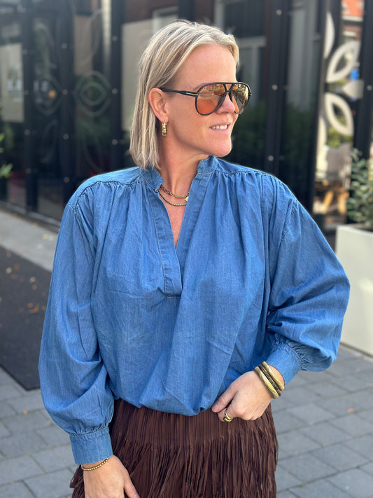 Denim blouse
