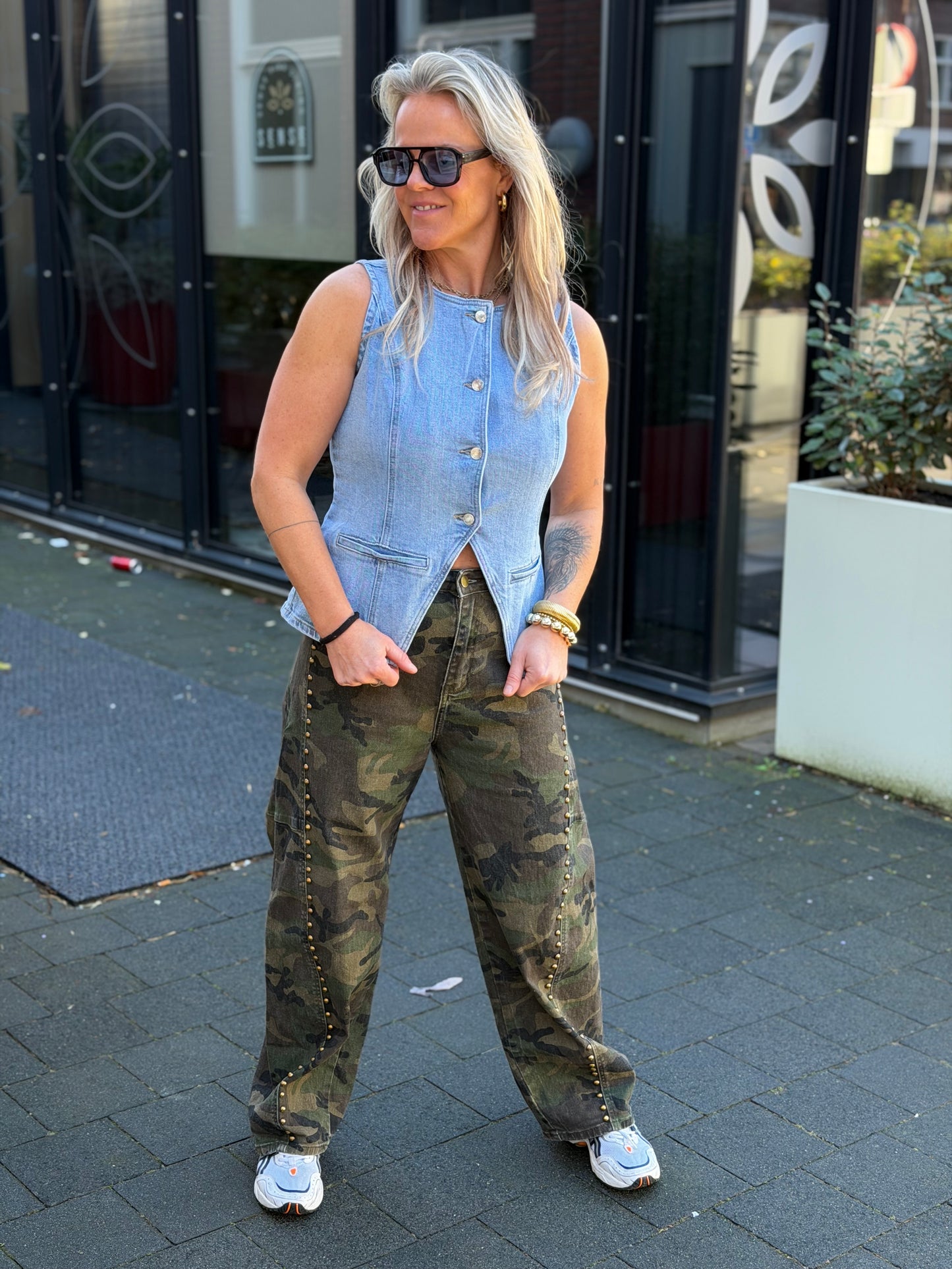 Barrel Jeans studs camo