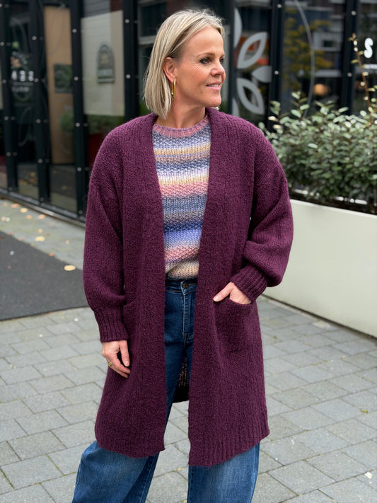 Lara vest aubergine