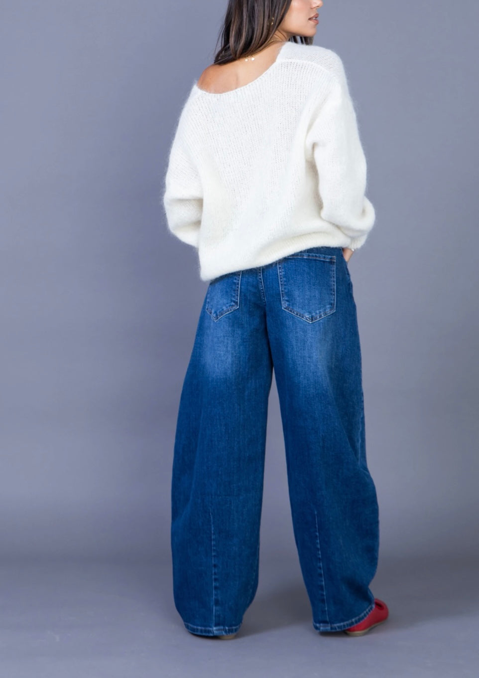 Ana & Lucy Barrel Loose Jeans dark blue
