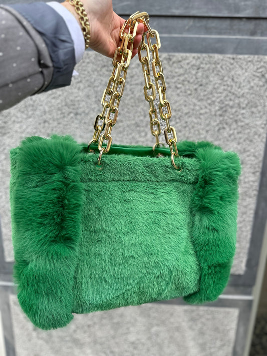 Furry shopper groen