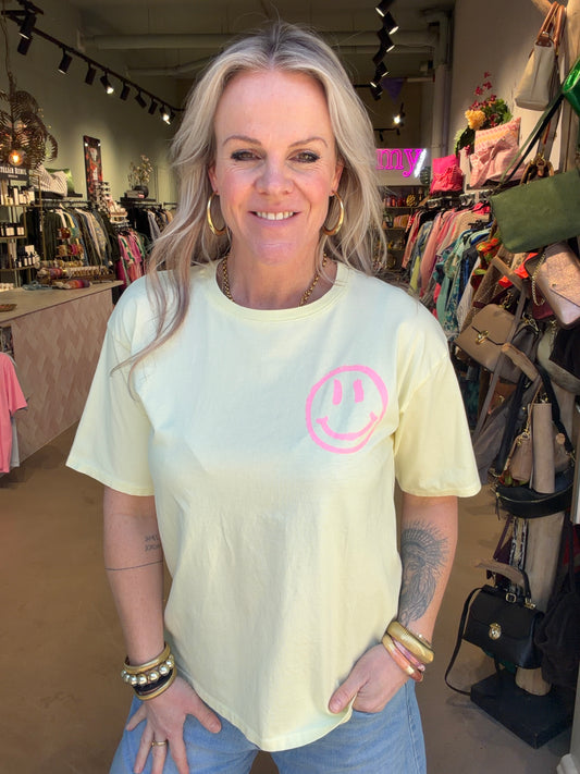 T-shirt Smiley geel