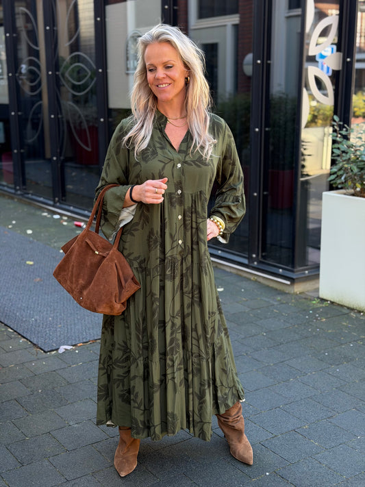 Viscose maxi Dress greeny