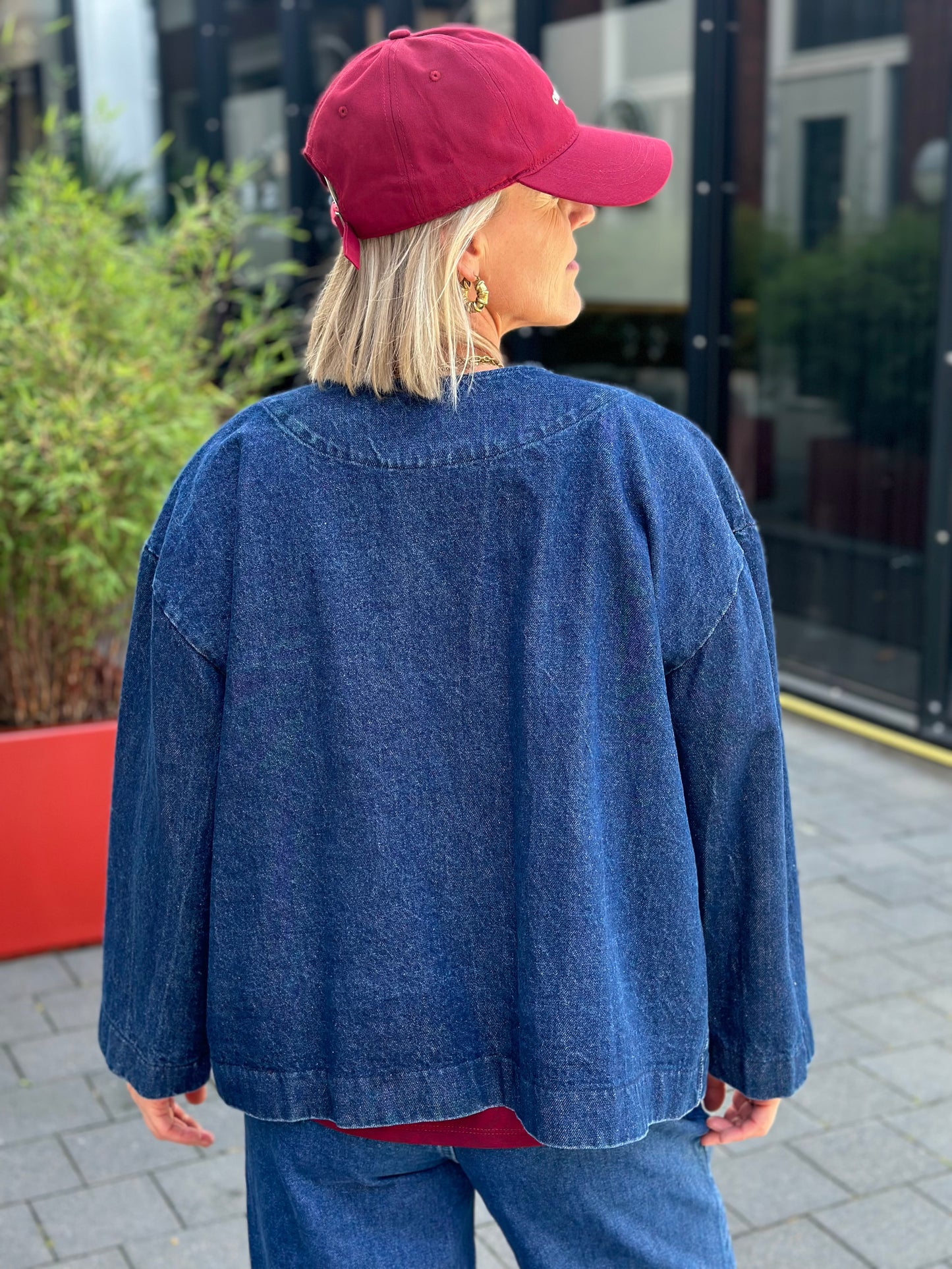 Denim jasje donker blauw