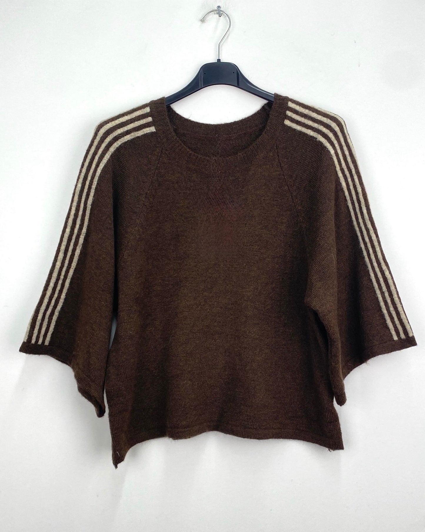 Sporty knit trui bruin
