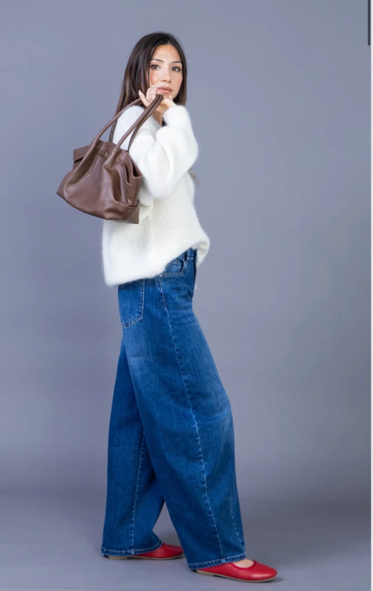Ana & Lucy Barrel Loose Jeans dark blue