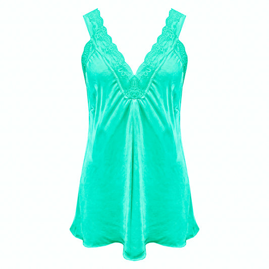 lace singlet donker aqua