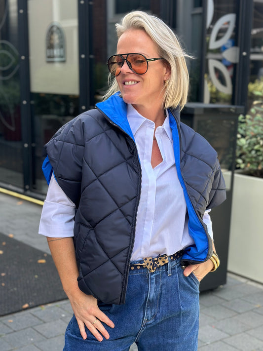Padded bodywarmer dubbelzijdig Navy