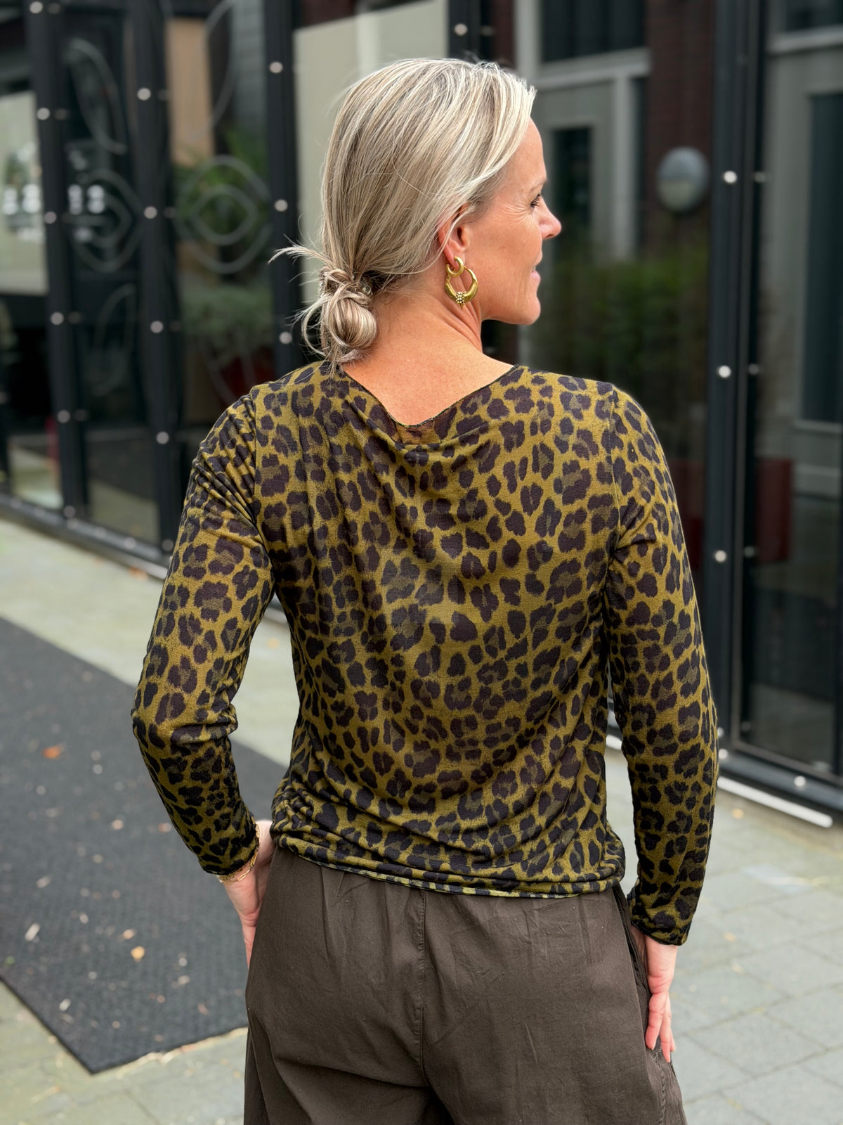 Leopard longsleeve green