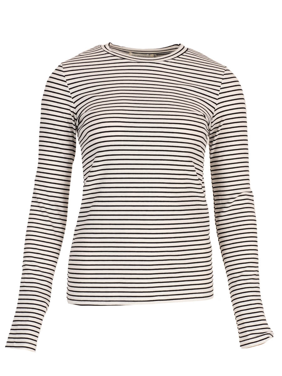 Longsleeve stripe wit-zwart
