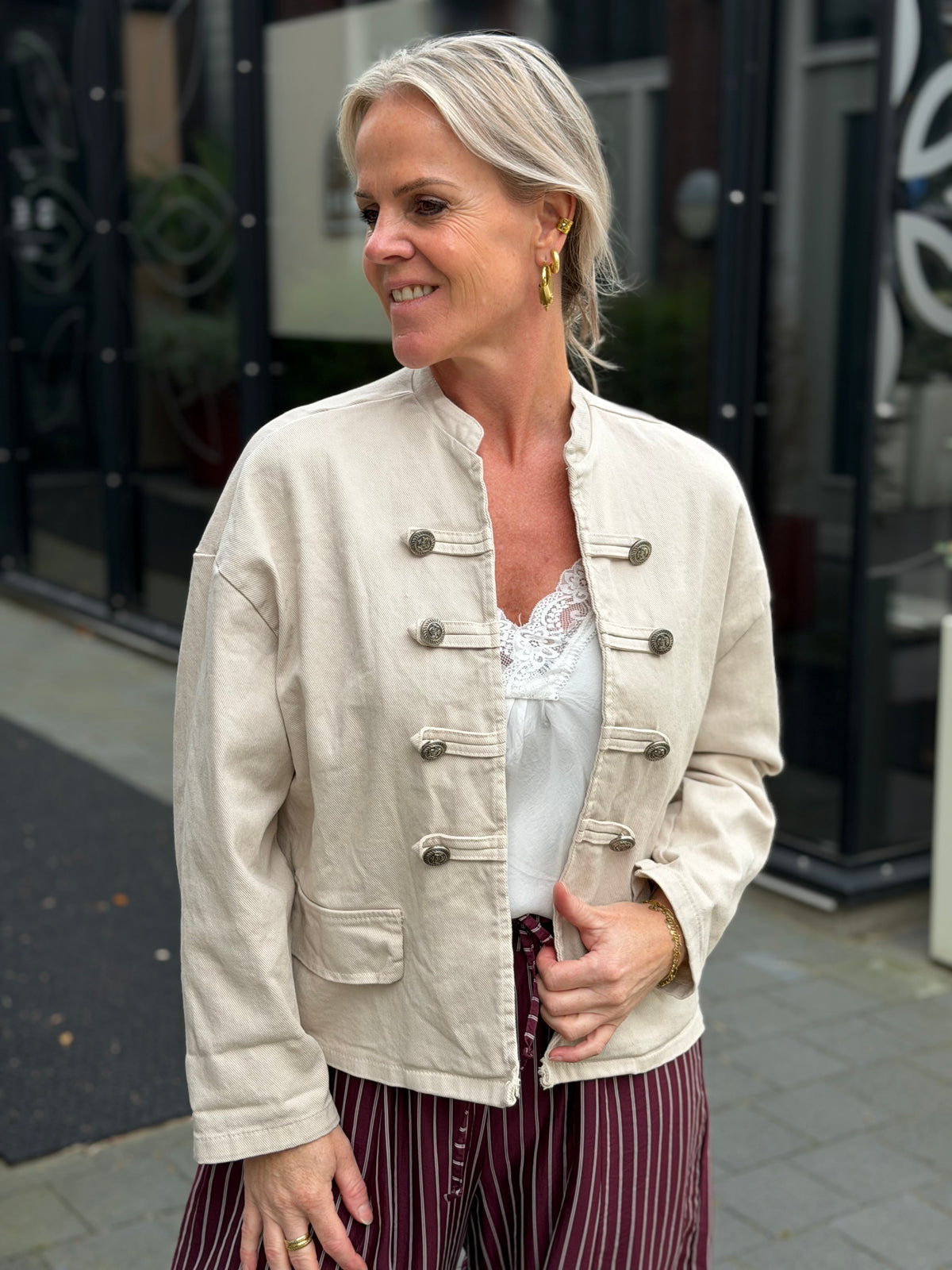 militair jacket ecru