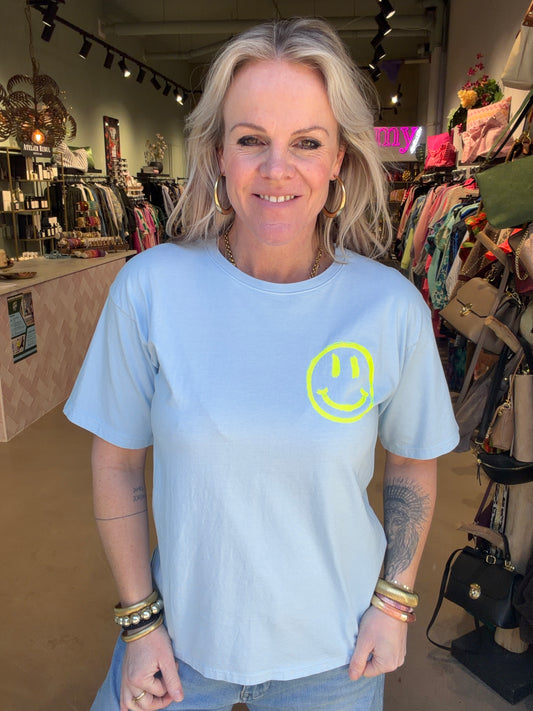 T-shirt Smiley blue