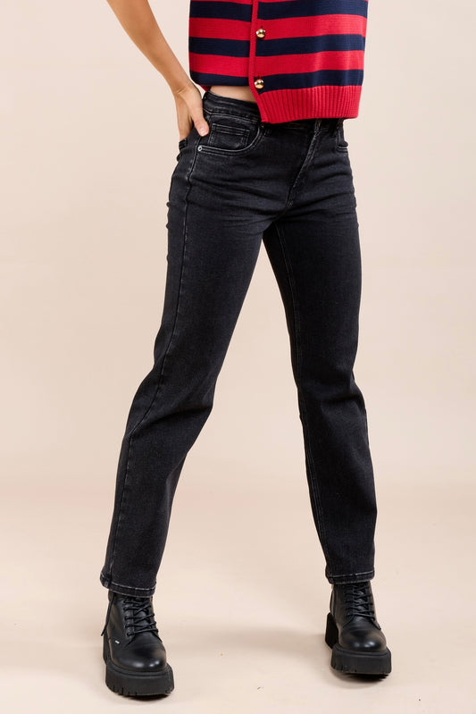 Toxik straight fit jeans 89 donker grijs