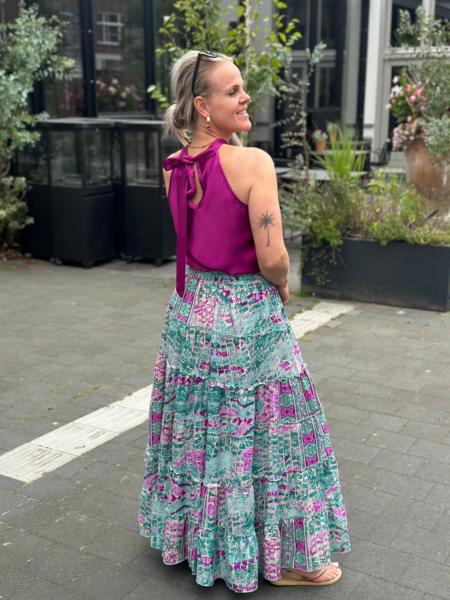 Maxi rok joly paar/aqua