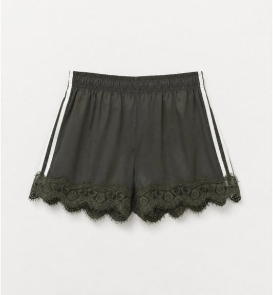 Retro trainings short khaki groen