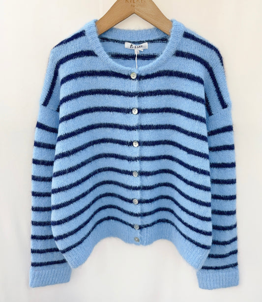 Cardigan Stripe Blue Navy